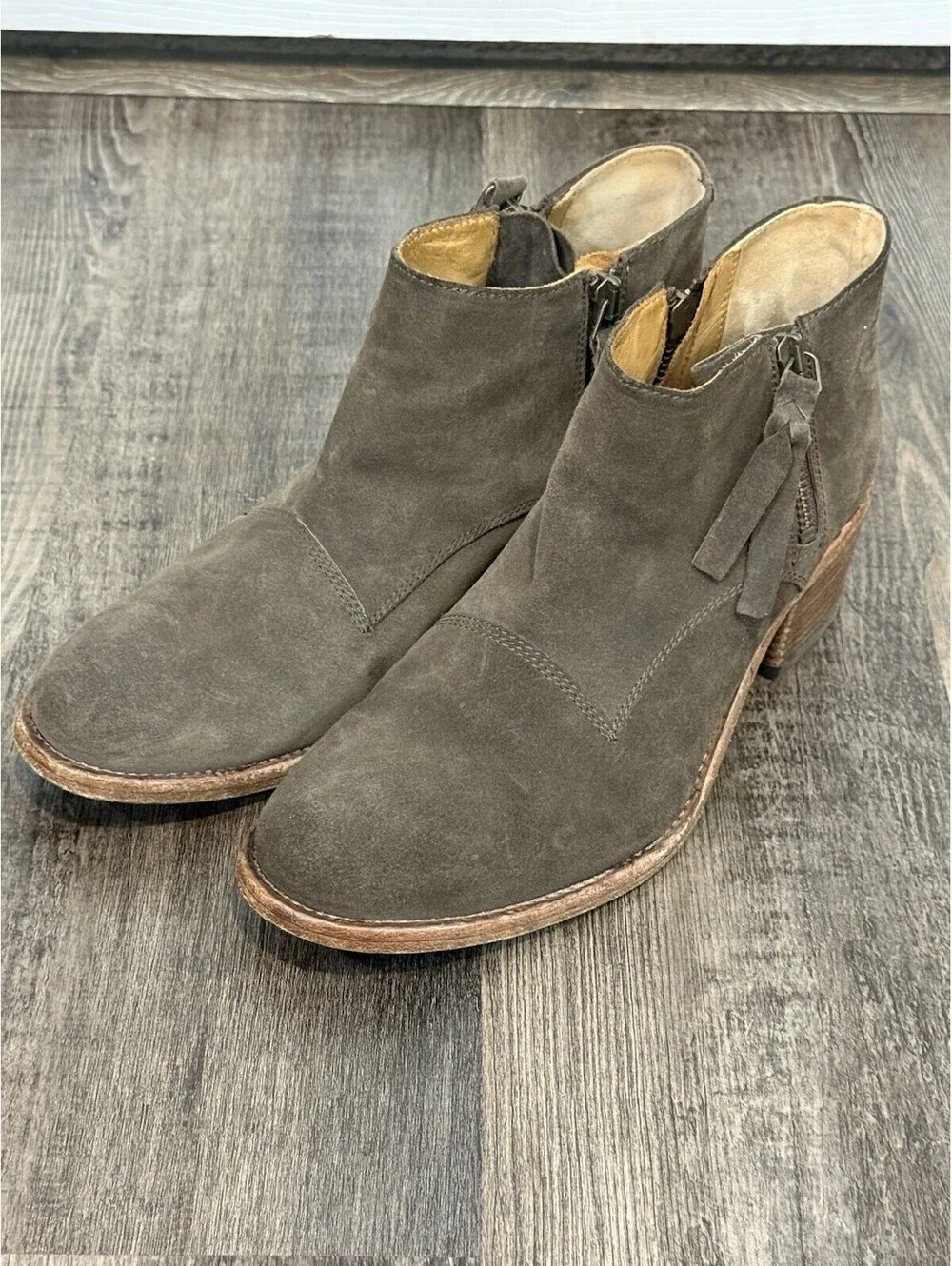 ALBERTO FERMANI Capricia Women's Suede Ankle Boots Size EU 37.5 US 7 Tan Italian